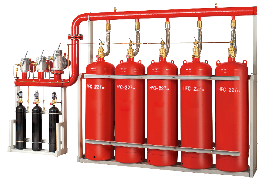管网内贮压七氟丙烷自动灭火系统
